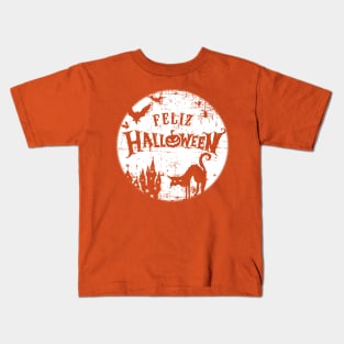 Feliz Halloween - grunge design Kids T-Shirt